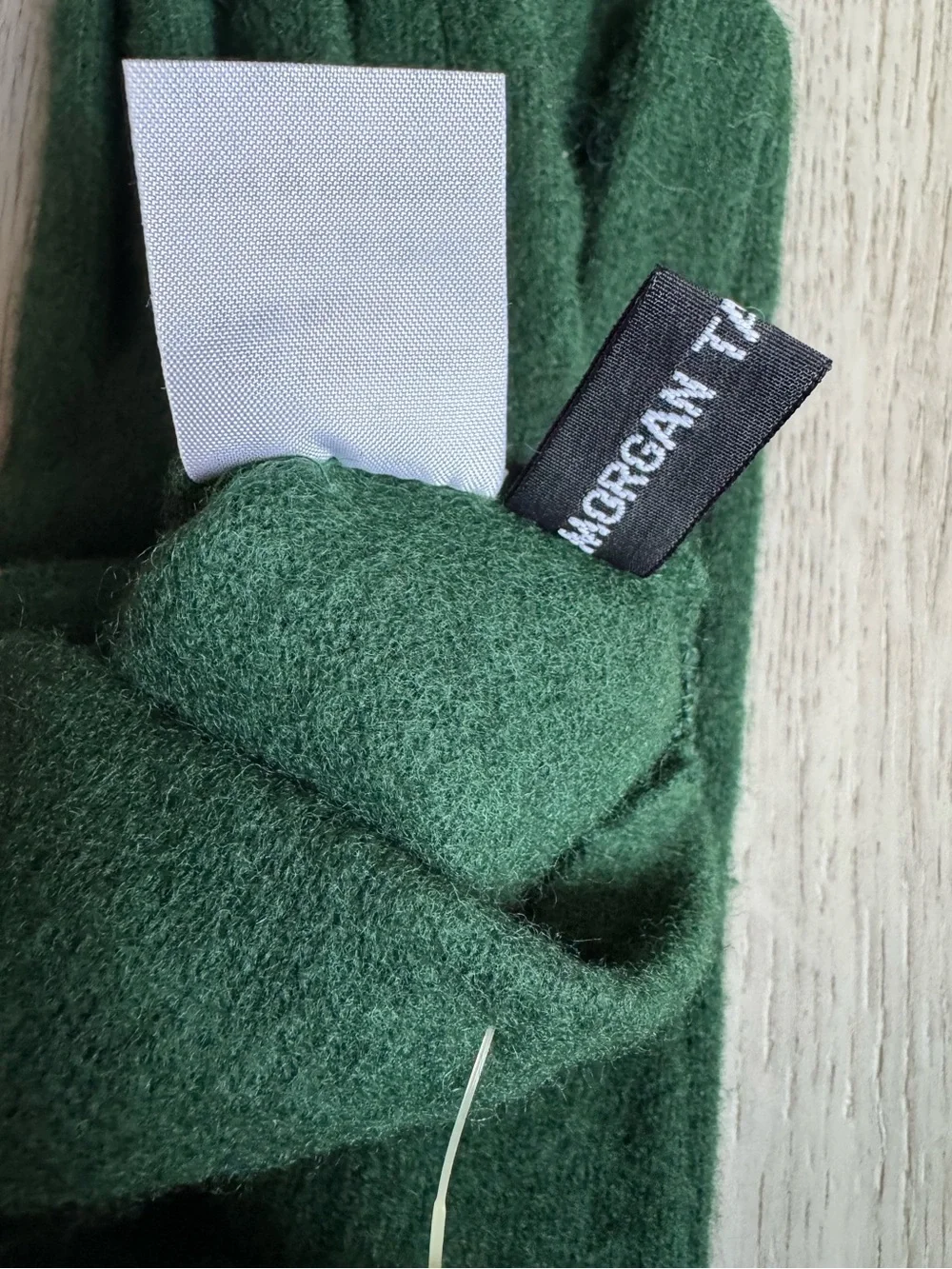 Vintage Dark Forest Green Morgan Taylor Lambswool Blend Warm Wool Winter Gloves